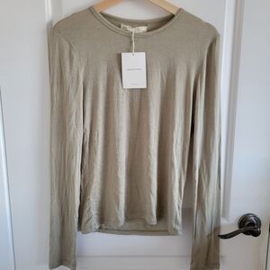Oak + Fort Crewneck Longsleeve Top Medium NWT